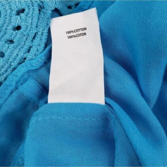 Ramy Brook Boho Beach Turquoise Blue Oversized Top Size Extra Small New - Picture 12 of 15